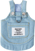 Dog Clothes Denim Dog Dresses for Small Dogs Harness Dress Puppy Clothes with Leash Ring Dog Costume with Pocket Summer Cat Apparel Dog Clothes Cat Shirts Small Dog Dresses Female Light Blue X-Small