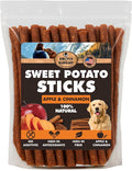 BRUTUS & BARNABY USA Sweet Potato Dog Treats - Crunchy Grain Free Cinnamon Apple Sticks, Promotes Positive Gut Health with Natural Anti-Diarrhea Properties (Cinnamon & Apple, 8 oz)