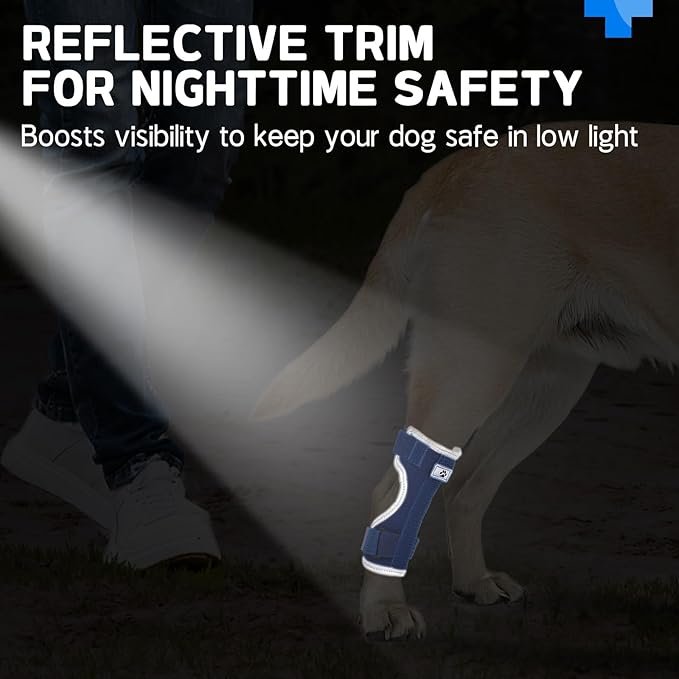 Dog Leg Brace Canine Rear Leg Support, Relieve Pain from Sprains, Arthritis, Enhancing Stability, Helps with Loss of Stability from Arthritis(Blue,S)