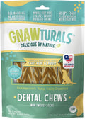 Dental Chews Twisted Sticks | for Small to Medium Dogs | USA Sourced Beef-Hide | Natural Scrubbing Action to Fight Plaque and Tartar While Refreshing Your Dog's Breath (21 Sticks, Chicken)