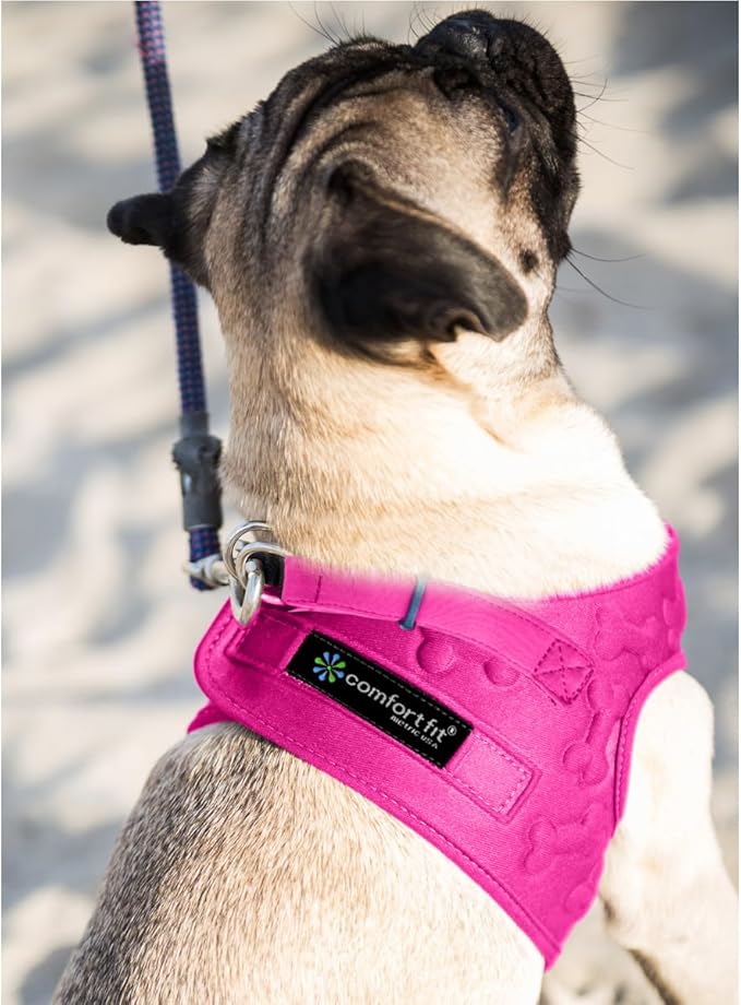 Comfort Fit Dog Harness No Pull No Escape Harness Adjustable Buckles Extra Comfort Soft Padded Choke Step In Dog Vest with Easy Control Handle for Small Medium Large Dogs & Puppies Inside Velvet Plush