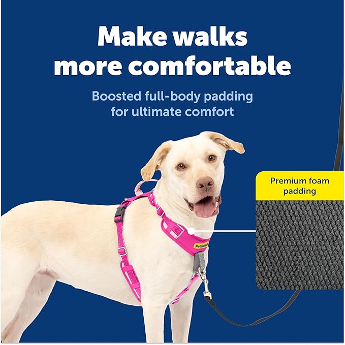 PetSafe Easy Walk Comfort No-Pull Dog Harness Full-Body Padding - Better Walks on the First Use - 5 Points of Adjustment Large, Pink
