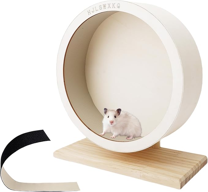 15in Large Hamster Silent Exercise Wheel – Wooden Chinchilla Wheel with Removable Washable Track, Quiet Wheel for Hedgehog,Rat,Syrian Hamster（15in）