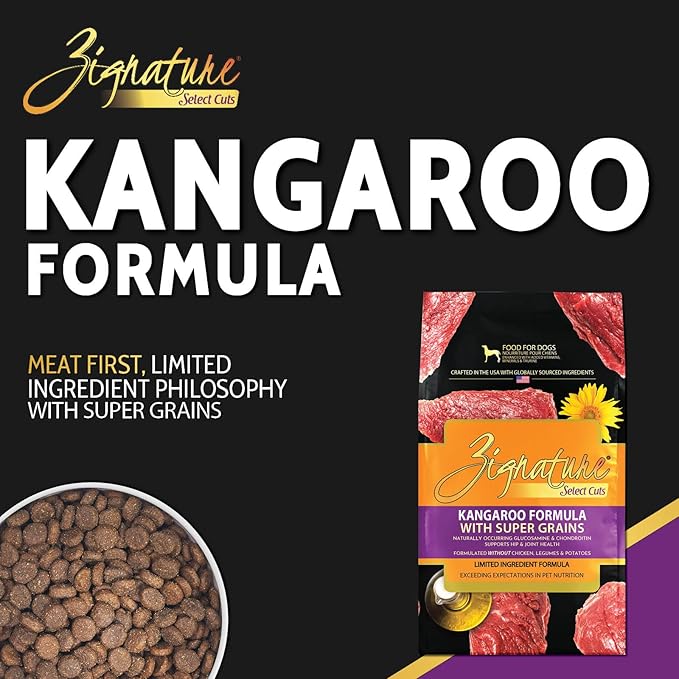 Zignature Select Cuts Kangaroo Formula 25lb Bag
