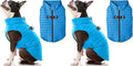 Gooby Puffer Vest Dog Jacket - Blue, Large - Ultra Thin Zip Up Wind Breaker with Dual D Ring Leash - Water Resistant Small Dog Sweater Coat - Dog Clothes for Small Dogs Boy or Medium Dogs (Pack of 2)