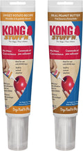 KONG Stuff'N - Paste for Stuffing Dog Treats - Healthy with Natural Ingredients - Creamy Dog Treat in Tube - Peanut Butter (5 oz) & Sweet Potato (5 oz)