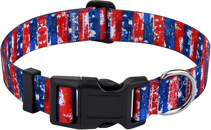 Dog Collar for Small Dogs, Soft Comfy Pet Collar for Small Medium Large Dogs, Floral Pattern for Boy Girl Puppy Dogs(Team RB,S)