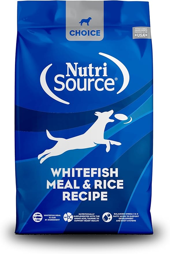 NutriSource Choice for Dogs Whitefish Meal & Rice Recipe 5 lb.