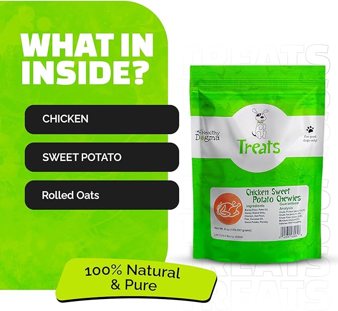 Healthy Dogma Chicken and Sweet Potato Dog Treats - All-Natural, Protein-Rich Treats - Supports Muscle Health, Digestion & Shiny Coat, (24 oz (1 lb 8 oz))