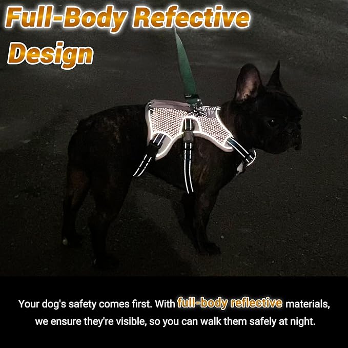 BELPRO Multi-Use Support Dog Harness, Escape Proof No Pull Reflective Adjustable Vest with Durable Handle, Dog Walking Harness for Big/Active Dogs (Orange, L)