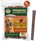 10 Pack 6 Inch Beef Collagen Sticks Chewable for Dogs – Rawhide Alternative Chews, Single Ingredient, Long Lasting Dental Treats, High Protein Natural Dog Chews for Small to Medium Dogs