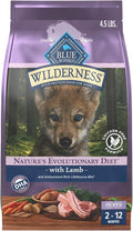Blue Buffalo Wilderness 37 g Protein, Meat Rich Natural Puppy Dry Dog Food, Lamb, Chicken-Free Formula, 4.5lb Bag