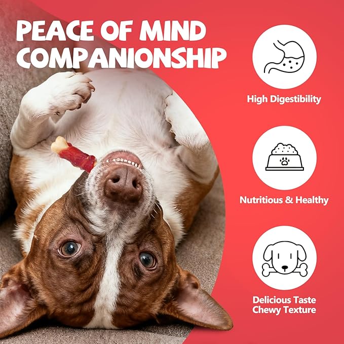 Dog Treats Duck Meat Calcium-Rich Chewable Bones,Rich in Taurine, Without Raw Skin. Suitable for Small Medium Large Dogs Training Reward Each Pack Contains 14.11 Ounces