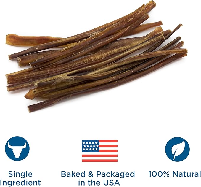 Best Bully Sticks 12 Inch Bully Sticks for Dogs - 25 Count (Pack of 1) - Natural, Easily Digestible, Grass-Fed, Grain and Rawhide Free