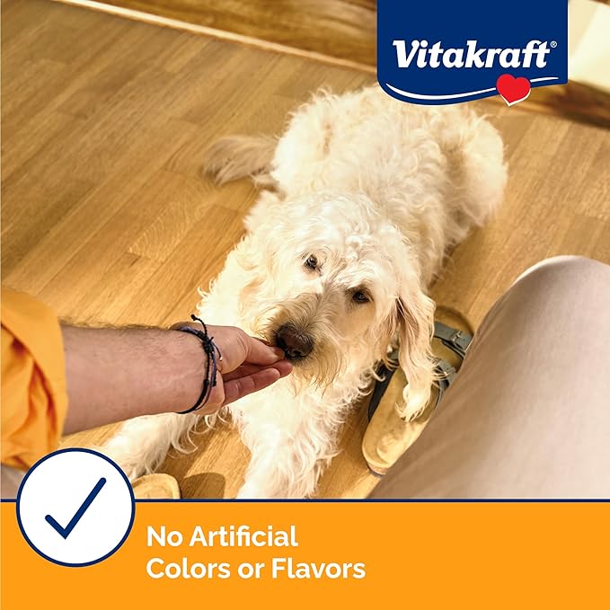 Vitakraft Dog Treaties Chicken & Pumpkin Flavor, 56ct - Natural Chewy Dog Treats for Medium & Large Dogs, Grain-Free, Long-Lasting Chews, No Artificial Additives