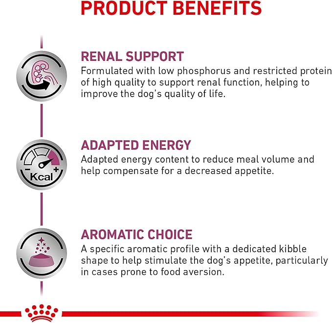 Royal Canin Veterinary Diet Canine Renal Support A Adult Dry Dog Food, 17.6 lb Bag
