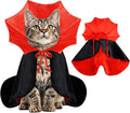 Cat Halloween Costumes Dog Halloween Vampire Costume Funny Pet Vampire Devil Cape Cloak Halloween Costumes for Cats XS Small Dogs (Small)