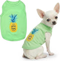 Parisian Pet Dog Shirt – 100% Cotton Shirts for Small Dogs – Tropical Sleeveless Pet Vest – Lightweight and Breathable Dogs Apparel – Cute Dog Clothes - Stretchy T Shirts for Pets