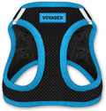 Best Pet Supplies - All Weather Mesh, Reflective, No Pull Harness for Small, Medium Dogs, Cats - Secure with Hook & Loop Fastener, Buckle, Double D-Rings - Blue Trim, XS