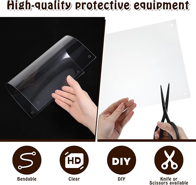 16 Pcs Rabbit Cage Urine Guard 10.2'' x 8.3'' Plastic Pet Splash Guard Panels Liner Protection Clear Edge Liner Guinea Pig Side Lining Habitat Siding Cage Protector