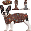 Kuoser Dog Recovery Suit for Post-Surgery Care, Spay Neuter Bodysuit for Female & Male Dogs, Anti-Licking Surgical Onesie, Snug Fit for Abdominal Wound Protection & Skin Healing, Brown XS