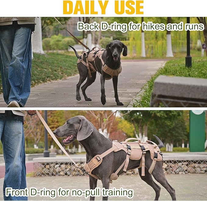 BINGPET Dog Lift Harness for Large Dogs,Full Body Support Rehabilitation Dog Sling Carrier with Handles,Reflective Multifunctional Mobility Assistance Vest for Senior Pets Joint Injuries,Arthritis,XL