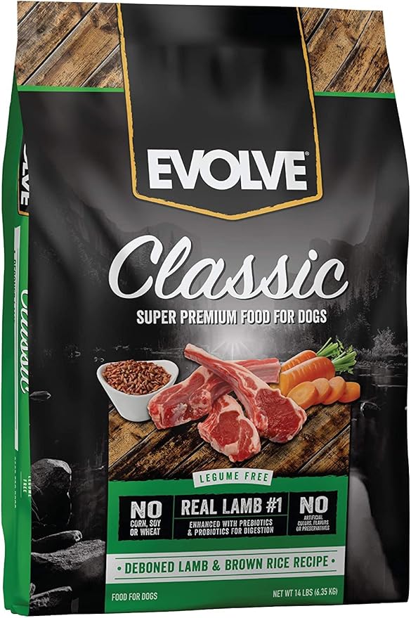 Evolve Classics Lamb and Brown Rice Recipe Dog Food, 3.75lb