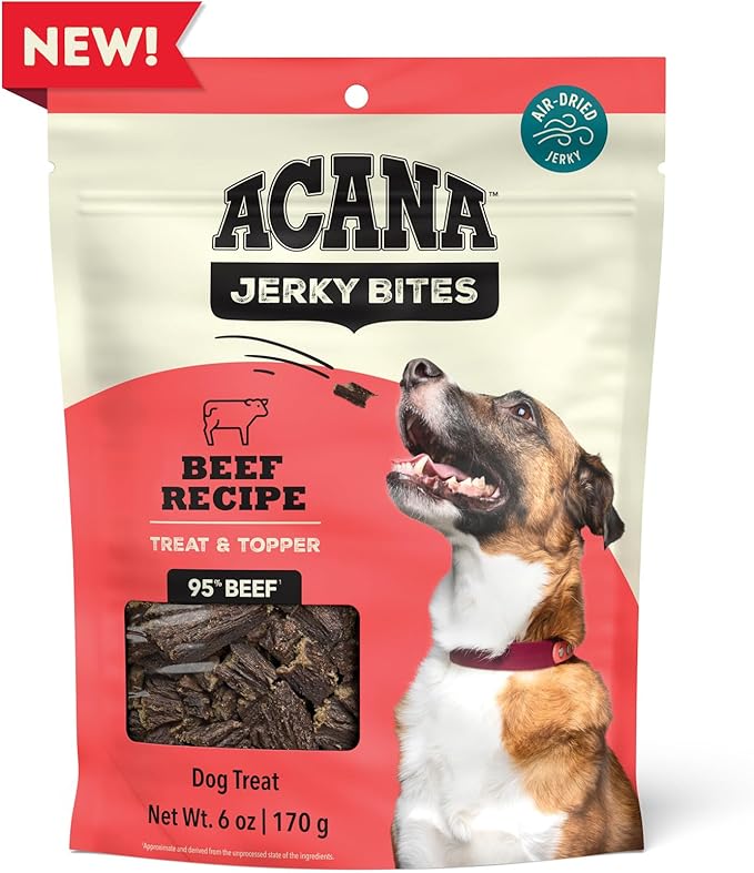 ACANA Jerky Bites Dog Treats Beef Recipe, 6oz Bag
