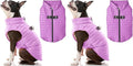 Gooby Purple Small Dog Puffer Vest - Ultra Thin Wind Breaker with D Ring Leash - Water Resistant Dog Sweater Coat