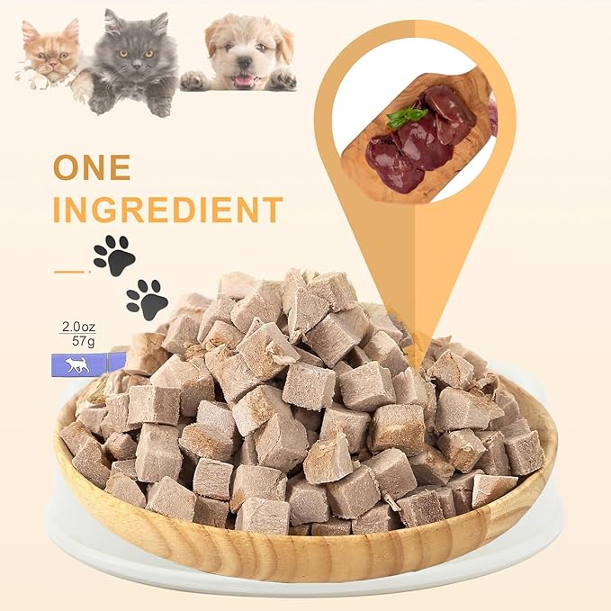 Freeze Dried PickyPet Duck Liver Bites for Dogs & Cats | Grain-Free, Raw Protein-Packed Advanced Training Treats, Great Food Topper, Ideal for Picky Eaters & Pets with Allergies (2.0 oz, Duck Liver)
