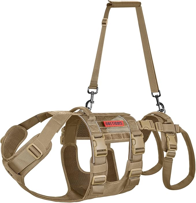 OneTigris Breathable Dog Lift Harness for Large Medium Sized Dogs, Dog Sing for Large Dogs Hind Leg Support, Dog Hip Support Brace Front Leg Vrace
