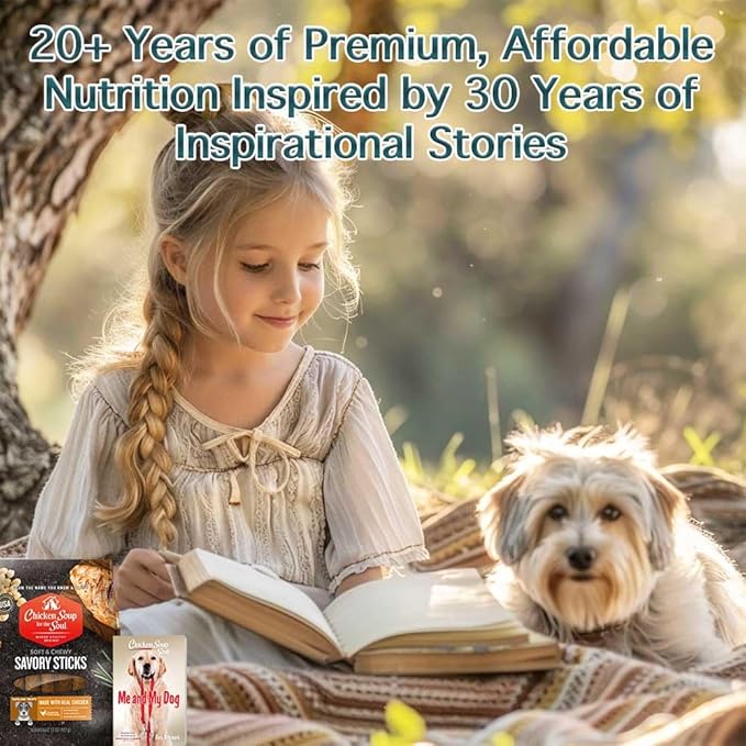 Chicken Soup for the Soul All Natural Premium Savory Sticks Soft & Chewy Dog Treats, Real Chicken First Ingredient, No By-Products, Artificial Colors, Flavors or Preservatives, Chicken, 32oz