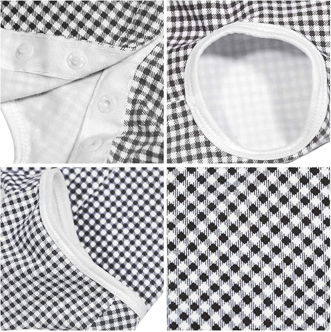 Dog’s Recovery Suit Post Surgery Shirt for Puppy, Wound Protective Clothes for Little Animals(Black White Plaid-m)
