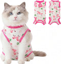 Cat Recovery Suit Cat Onesie for Cats After Surgery, Breathable Cats Surgery Recovery Suit for Female Spay & Abdominal Wounds, Kitten Surgical Onesie Body Suit Anti Licking Cone Alternative