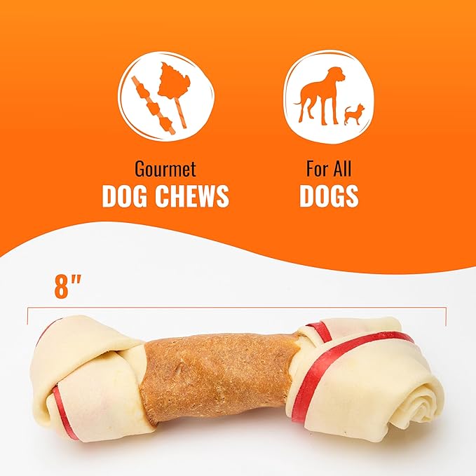 Good ‘n’ Fun Triple Flavor 8-Inch Bone for All Dogs, 1 Count, Treat Your Dog to Long-Lasting Chews Made with Beef Hide, Chicken and Artificial Pork Flavor