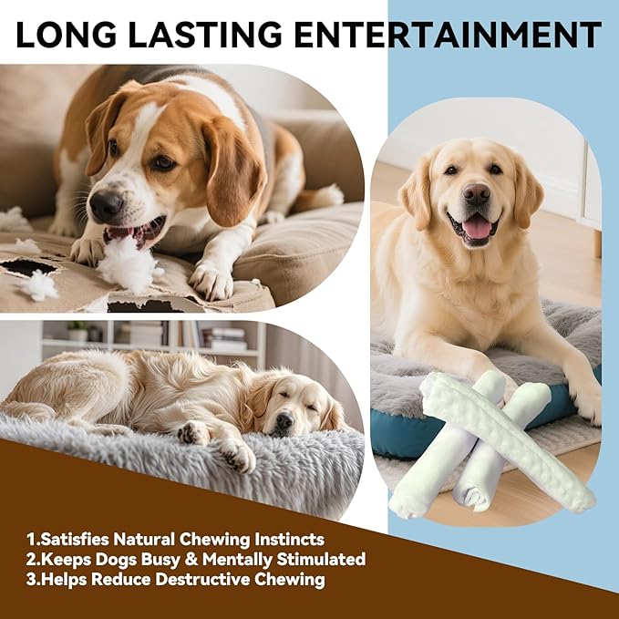 Rawhide Rolls for Dogs, Long Lasting Beef Hide Chews- Medium to Large Dogs, All Natural Ingredient Dog Rawhide Bones, Digestible Dog Chew Treats (B)