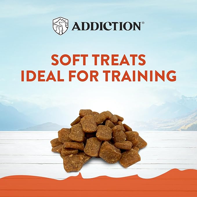 Addiction Meaty Bites - Hypoallergenic Dog Treats - Made in New Zealand - High Meat Content - Gluten and Grain-Free - Soft and Allergy Friendly (Venison, 4 Ounces - 3 Packs)