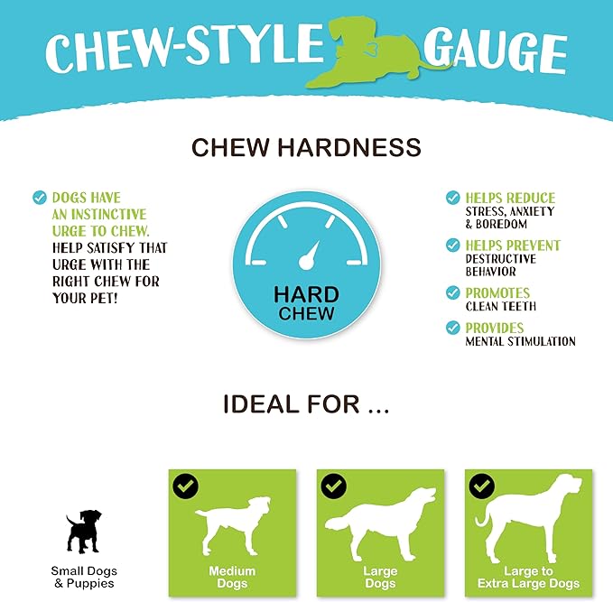Raw Paws Compressed Rawhide Bones - 12-inch, 2-ct Pack - USA Made - Large Dog Chews