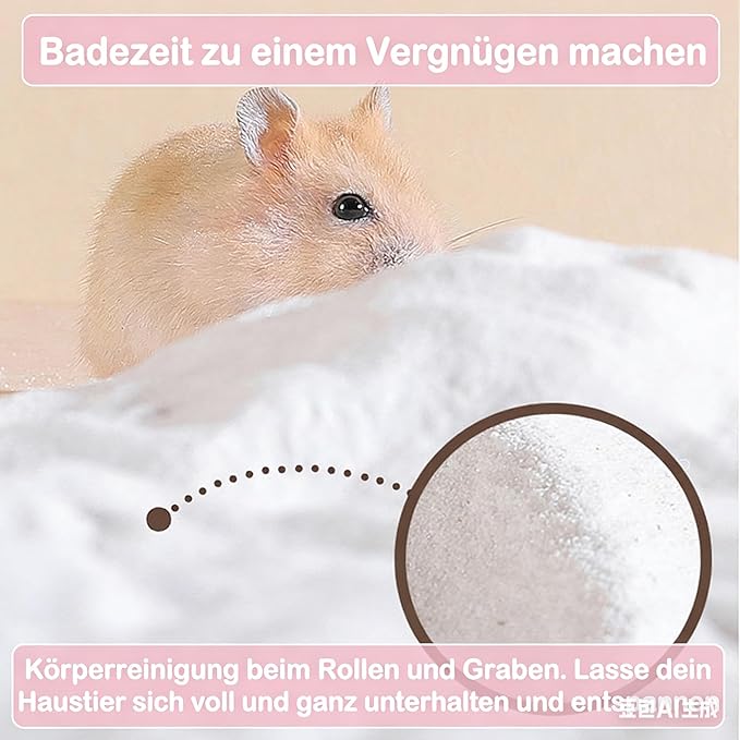 Meow&Woof Bath Sand for Hamster 2.2 lbs Dust Free Desert Sand or Potty Litter Sand for Chinchillas Gerbil Syrian Mice Small Animals Trial Version 2.2 Lbs