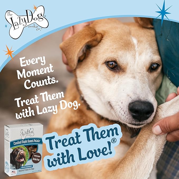 Lazy Dog Cookie Co. Candied Maple Sweet Potato - Crunchy Baked Dog Treat 14oz
