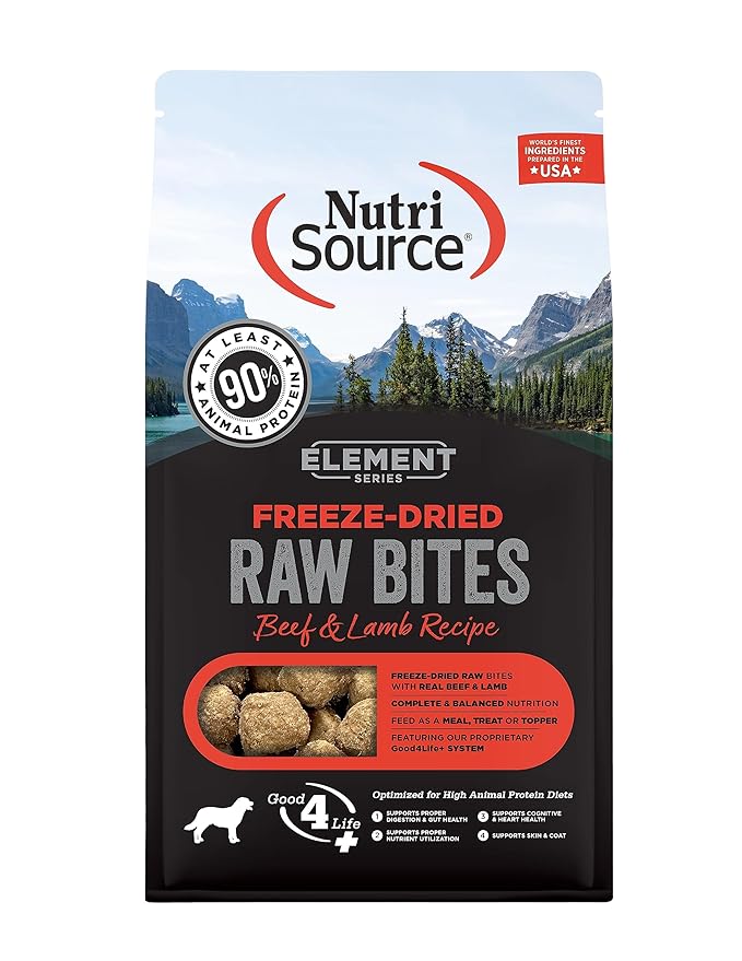 NutriSource Element Series Beef & Lamb Freeze Dried Raw Bites 10oz