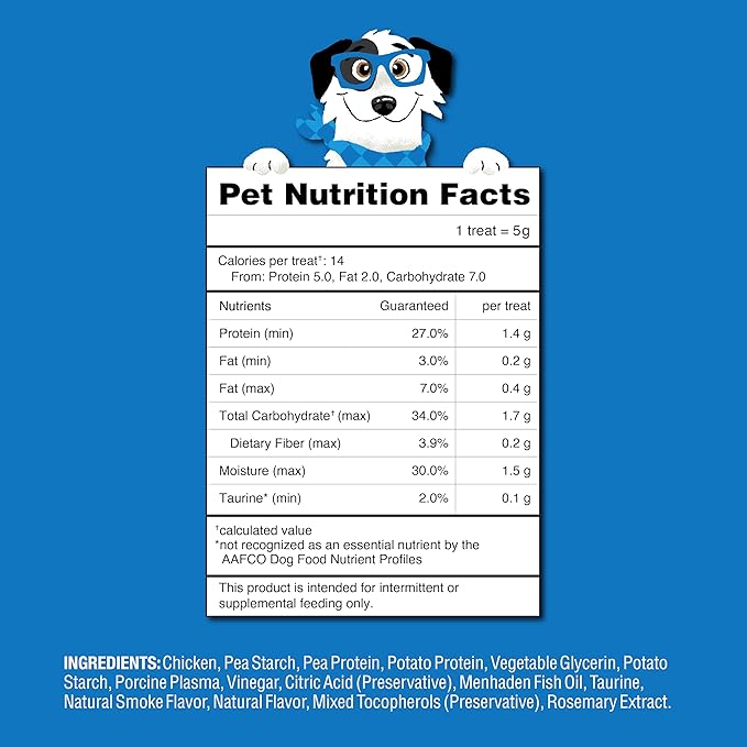 CHAMPS Soft Healthy Dog Treats for Heart Health & Training – Made with Taurine & Omega-3s – Grain Free Chicken – 16 oz