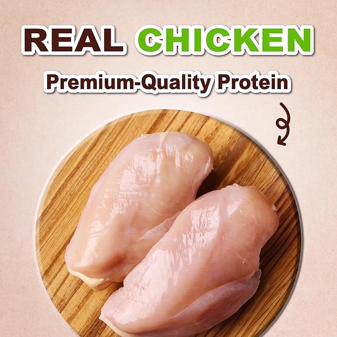 A Freschi srl Chicken Jerky Dog Treats, All Natural, High-Protein, Healthy & Easily Digestible, Grain-Free Puppy Chews, Human Grade Training & Rewards Dog Snacks, Chicken Chips, 16 oz Pack