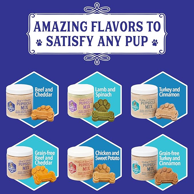 Cooper's Treats Pupsicle Mix - Make Your Own Dog Treats - 4.3oz Chicken and Sweet Potato - Pupsicle Refills, Pup Ice Cream, Pupicle Dog Treat Kit