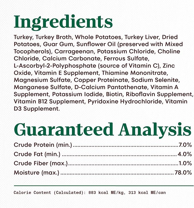 Nutro Limited Ingredient Diet Adult Canned Dog Food, Grain Free Wet Dog Food Cans Premium Loaf Turkey & Potato Recipe, 12.5 oz. (12 Count)