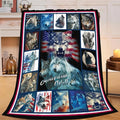 Wolf Throw Blanket American Flag Wolf Stuff Gifts for Kids Girls Boys Adults Women Men Soft Cozy Warm Plush Fluffy Fuzzy Fleece Blanket Decor 40''X50''