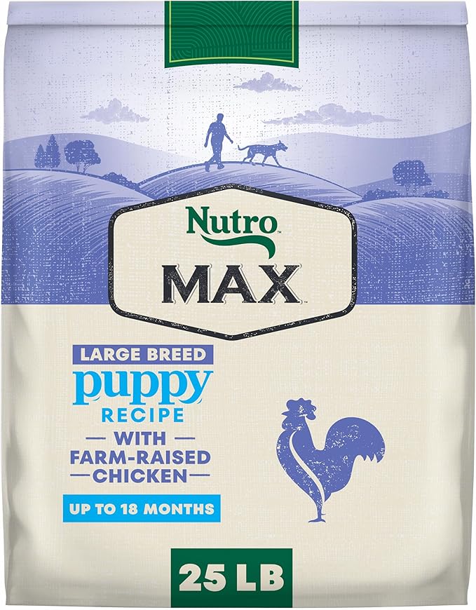 Nutro Max Large Breed Puppy Dry Dog Food, Puppy Food with Farm-Raised Chicken, 25 lb. Bag