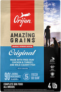 ORIJEN Amazing Grains High Protein Dry Dog Food Original Recipe 4lb Bag