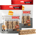 Ultra Chewy Steel Bones Large Size Peanut Butter Flavor - Super Long Lasting Dog Chews - Rawhide Free & Highly Digestible - Unique Shape Helps Clean Teeth - Ideal Dog Bones for Aggressive Chewers