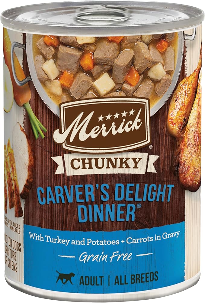 Merrick Chunky Grain Free Premium And Wholesome Canned Dog Food, Real Meat Carvers Delight Dinner In Gravy - (Pack of 12) 12.7 oz. Cans